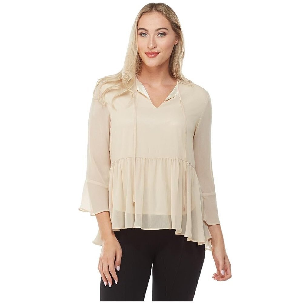 Bianca Nygard Ruffled Peplum Blouse